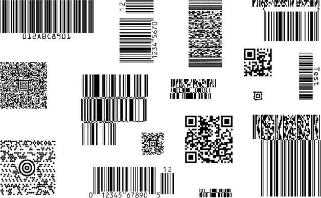 Beispiele für Barcodes